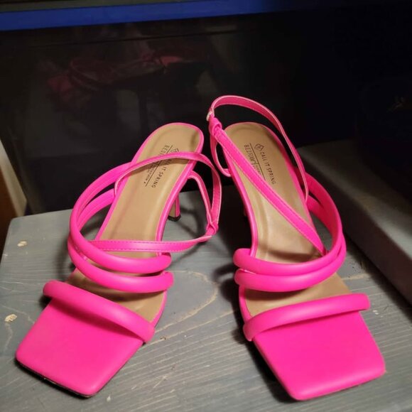 PINK HEELS | VEGAN LEATHER | CALL IT SPRING - Picture 1 of 2